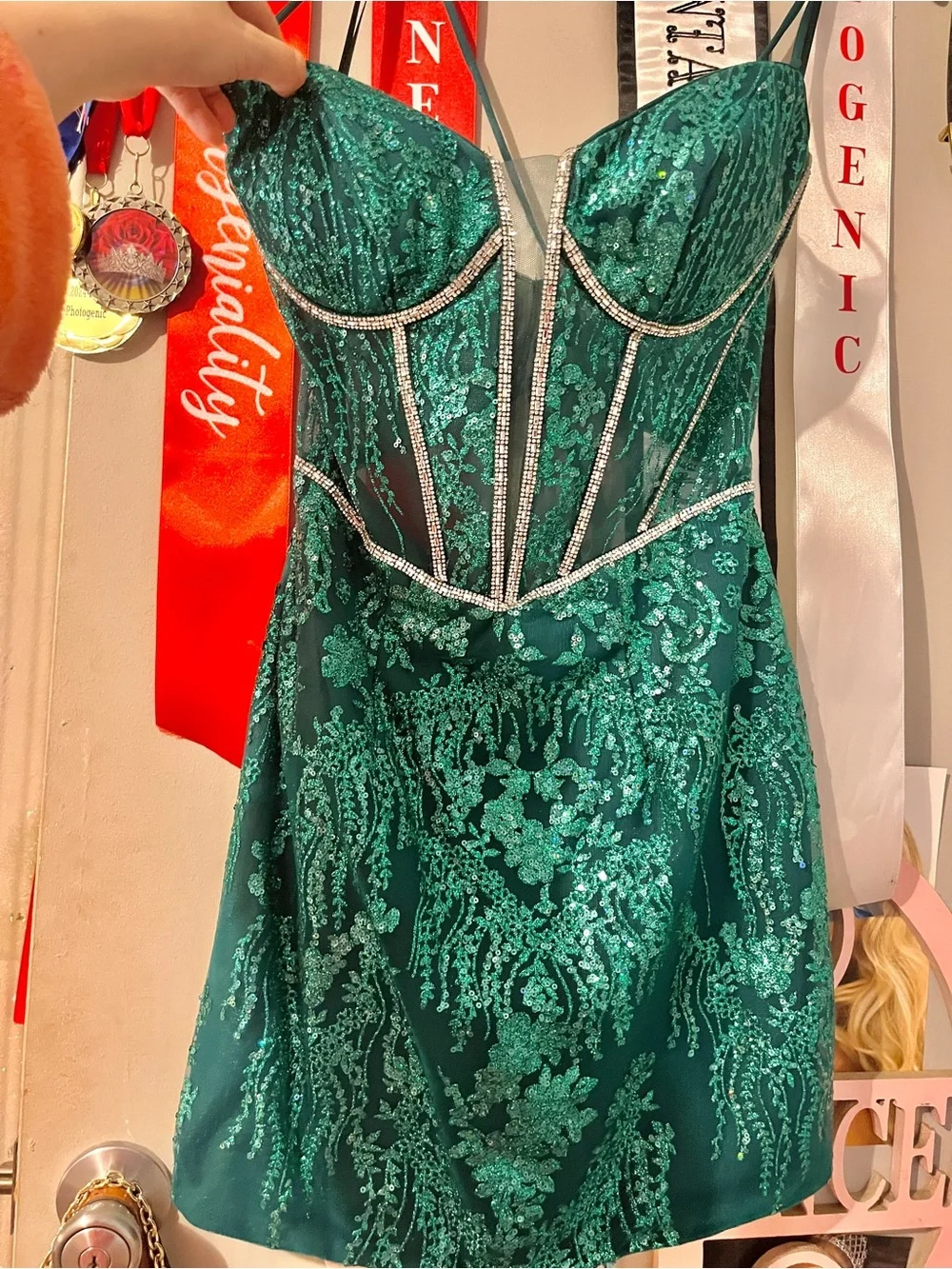 Emerald green HOCO dress